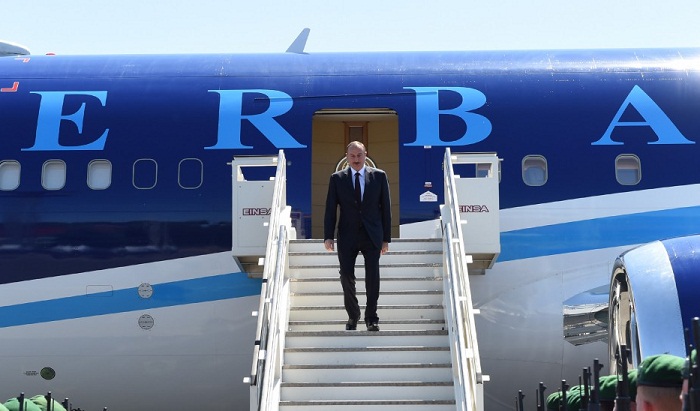 Azerbaijani president arrives in Germany - PHOTOS